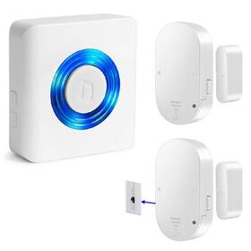 Yistech 762102484194 Door Chime Open Contact Sensor Alarm With 600 Ft Range 5 Volume Levels D