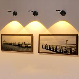 Plwl1 Yuewilai Wireless Picture Light Battery Operated Set Of 2 Painting With Motion