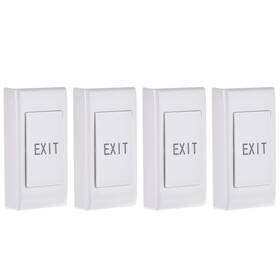 Zaplyte 752374941433 4 X Push To Exit Button Release Switch Pc Panel 86mm 43mm Dc 12v 3a White
