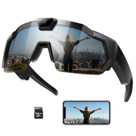 Qs2-2 Zeyehu Smart Camera Glasses For Action Sports Hd Video Recording With 64gb