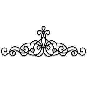 Decor-47 Zhengmy Small Traditional Metal Scroll Wall Art Decor Rustic Iron Medall