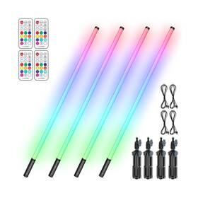 Mood1 Zmlbtf 4 Pack Rgb Tube Light Portable Led Bar With 5000mah Battery Powered S