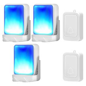 A201 Zouxo 714855403489 Loud Flash Doorbell With 7 Colors Of Bright Light And 4 Volumes Wireless Doo