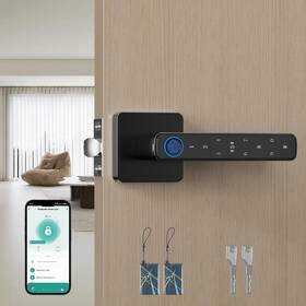 Ztone 763235708522 Fingerprint Door Lock-smart Knob Biometric Lock With App/code/bac