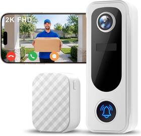 Zumimall 744759465214 Doorbell Camera Wireless No Subscription - 2k Video W