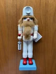 Lillian Vernon Doctor Nutcracker White Red Blue Wood Christmas 9 With Box. Fixed Price $15.00.
