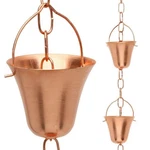 Copper Rain Chain Decorative Chimes & Cups Replace Gutter Downspout Di. Fixed Price $49.26.