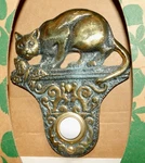 Flora & Fauna Solid Brass Kitty Cat Butterfly Doorbell New In Box. Fixed Price $35.00.