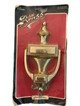 Solid Brass Door Knocker H.b. Ives Artisan Vtg Nos Portugal Ornate Heavy. Fixed Price $34.29.