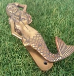 Wall Mount Verdigris Mermaid Brass Door Knocker Coastal Beach Home Decor Gift. Fixed Price $44.81.