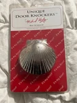 New Box Michael Healy Bay Scallop Silver Nickel Door Knocker- 4 Inches. Fixed Price $49.99.
