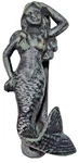 Mermaid Door Knocker, Nautical Look, Cast Iron, Verdigris Finish. Fixed Price $25.00.