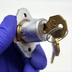 Corbin 02066 Drawer Lock 7/8" Surface Mount Satin Chrome Keyed Alike Nos. Fixed Price $8.99.
