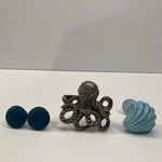 Octopus Pewter Silver Metal Nautical Beach Knob Drawer Pull Coastal Sea. Fixed Price $16.60.