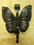 Garden Nature Entry Door Knocker Cast Iron Large Butterfly Black. Fixed Price $18.95.