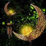 41" Solar Moon Wind Chimes Led Sun Powered Light Garden Decor Bells Outdoor. Fixed Price $19.98.
