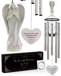 Angel Memorial Wind Chimes For Loss Of Loved One - 34" Large Sympathy. Fixed Price $47.50.