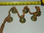 Vintage Rope W/ 6 Hanging Brass Bells For Christmas Tree Door INDIA--A-12. Fixed Price $37.95.