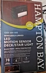 Hampton Bay Wireless Led Motion Sensor Deck Stair Light Low Voltage Black. Fixed Price $11.11.