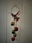 Jingle Doorknob Hanger 5 Bells Red Green Gold Bow Christmas Zzz. Fixed Price $34.99.
