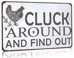 Smilelife Funny Chicken Gifts Tin Sign For Home 8 X 12 Inches, Grey. Fixed Price $16.82.