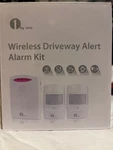 1BYONE Wireless Driveway Alert Alarm Kit 2 Motion Sensors Receiver Chime White. Fixed Price $40.00.