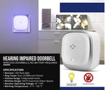Hearing Impaired Doorbell-flashing Light (wireless Doorbell, No Battery). Fixed Price $29.99.