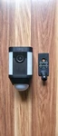 Wireless Black Ring Spotlight Cam Model 5AT3S8 Battery (not Working). Fixed Price $69.99.