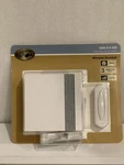 Hampton Bay Wireless Square Plug In Door Bell Kit White With Gray Fabric. Fixed Price $29.99.