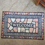 Stone Print Door Mat Welcome Multicolor Rectangle For Porch Foyer. Fixed Price $7.00.
