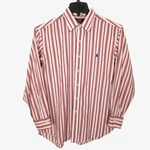 Polo Ralph Lauren Men Alcott Button Up Shirt Sz 16 32/33 Stripes Red White Logo. Fixed Price $17.99.