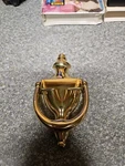 Solid Brass Door Knocker - 7" Tall, Vintage 1980'S With Classic English Design. Fixed Price $9.99.