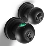Fingerprint Door Lock, Smart Knob Black Without App. Fixed Price $51.25.