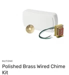 Nutone BK131LPB Brass Lighted Wired Push Button Doorbell Chime Kit. Fixed Price $30.80.