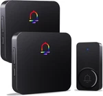 Fansitc M5373X2 + F152 Wireless Doorbells, Receivers, Waterproof Chime - Black. Fixed Price $24.66.