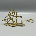 Vintage Brass Wall Bell Pull Chain Gothic Victorian Mechanical Door. Fixed Price $58.00.