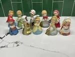 Vtg Christmas Jasco 1978/79 Merri-bells Adora-bells 10-PORCELAIN 4 Inch. Fixed Price $14.09.