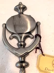 Gifts And Decorations Brushed Nickel Toned Solid Pewter Door Knocker Welcome Nib. Fixed Price $19.99.