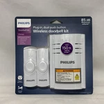 Philips Wireless Doorbell Kit Plug-in 2 Receivers Push Buttons 8 Melodies 4 Vol. Fixed Price $19.99.