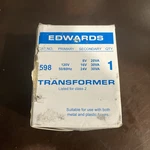 Edwards Class Signaling Transformer 598 120V 50/60HZ (8V 16V 24V 20VA 30VA). Fixed Price $22.00.