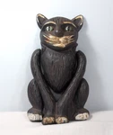Vtg Cast Iron Black Cat Door Knocker Hand Painted 6" Lover's Cottage Rare!. Fixed Price $65.00.