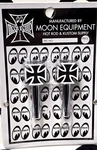 Mooneyes Iron Cross Door Lock Pull Knobs Hardware Black Equipment Pair Set. Fixed Price $14.44.