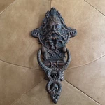 Cast Iron Architectural Wiccan Greenman Door Knocker. Fixed Price $35.00.