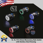 Led Momentary Stainless Steel Push Button Panel Mount Power Switch Lot. Fixed Price $49.50.