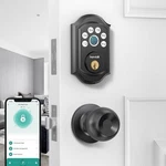 Smart Deadbolt Door Lock Set: Hornbill Keyless Entry Knobs With Black. Fixed Price $45.99.