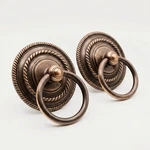 4.7" Antique Brass Rope Edge Door Knocker Vintage Nautical Oval Ring Pull. Fixed Price $73.87.