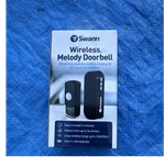 Swann Wireless Door Kit DC819B Black Portable Melody Bell, 36 Chimes. Fixed Price $12.00.