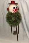 Vintage Kitsch Snowman Windchime Plastic Evergreen. Fixed Price $10.99.