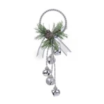 Kurt S. Adler Metal Bell Door Hanger With Pincones, Silver And White, 13IN. Fixed Price $11.42.