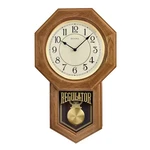 Golden Oak And Octagon Frame Solid Hardwood Wall Clock With Harmonic Chimes. Fixed Price $249.94.